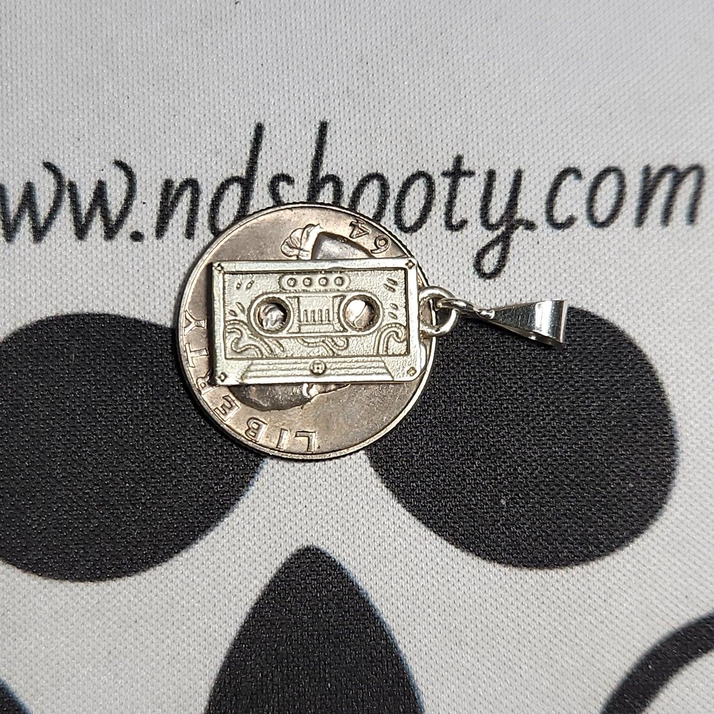 925 sterling handmade cassette charm