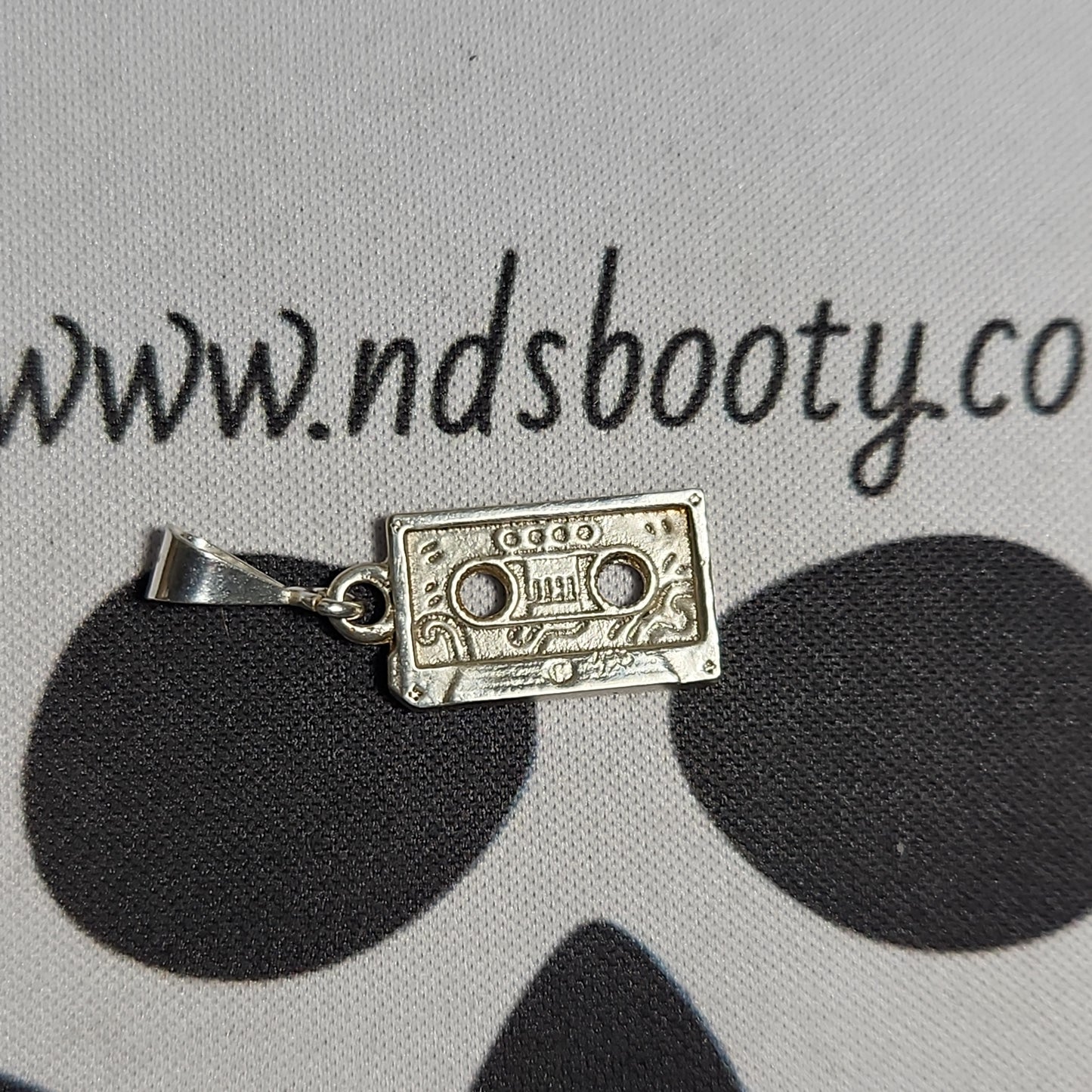 925 sterling handmade cassette charm