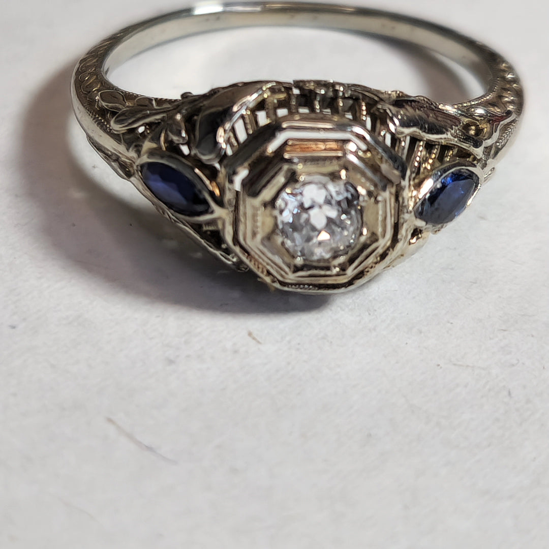 14k, white gold sz 6