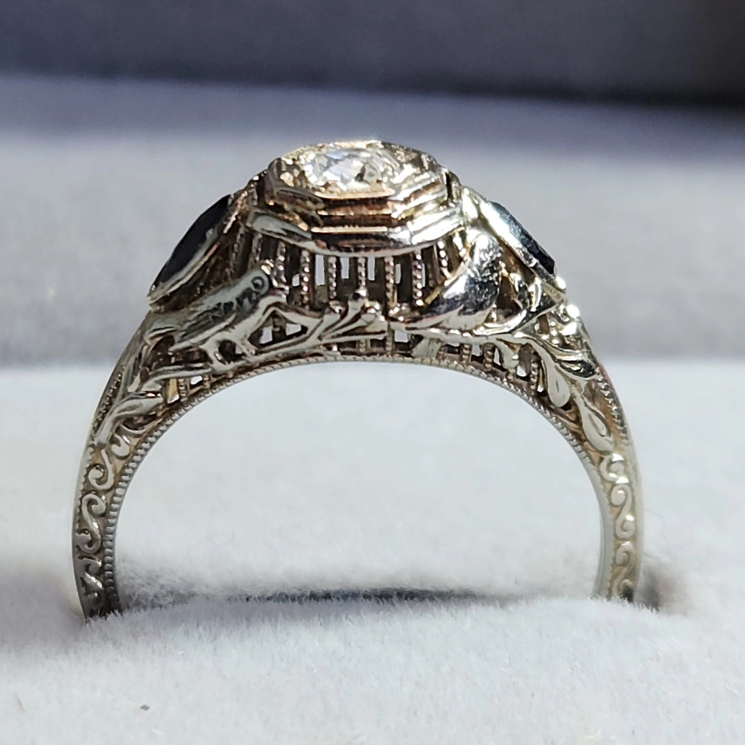 14k, white gold sz 6